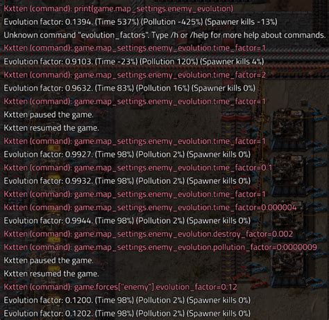 factorio evolution settings.